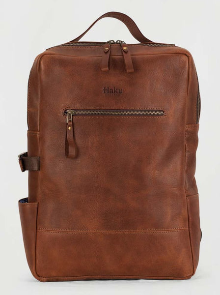 Randonnée leather backpack