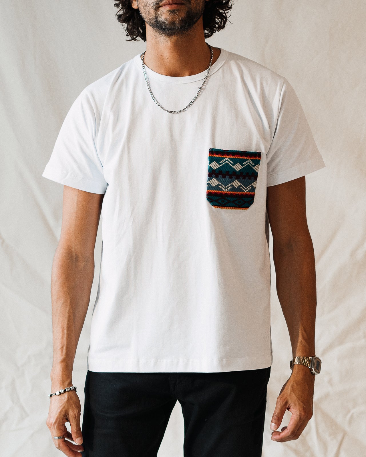 Otavalo Pocket Tee In Glacier