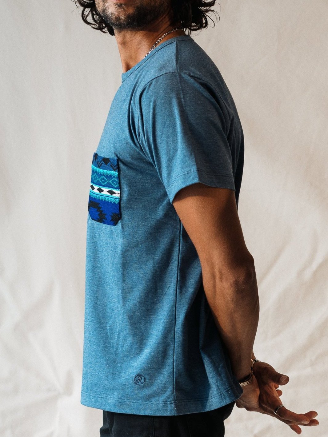 Otavalo Pocket Tee In Cielo