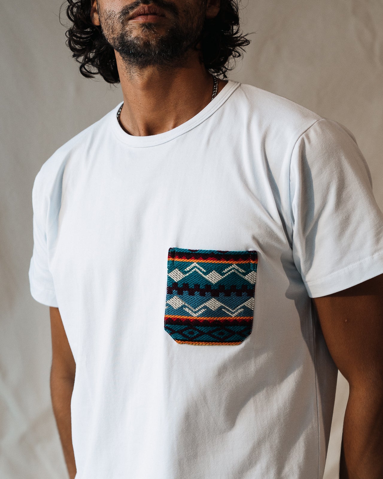 Otavalo Pocket Tee In Glacier