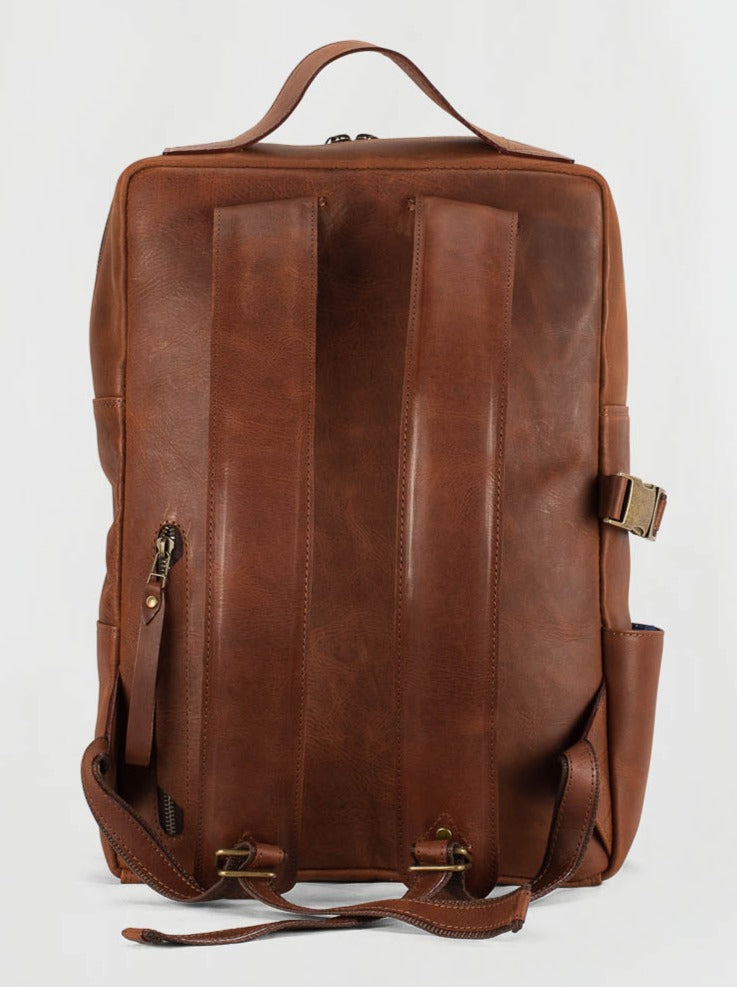 Top Rank Leather Cognac good Color Back Pack